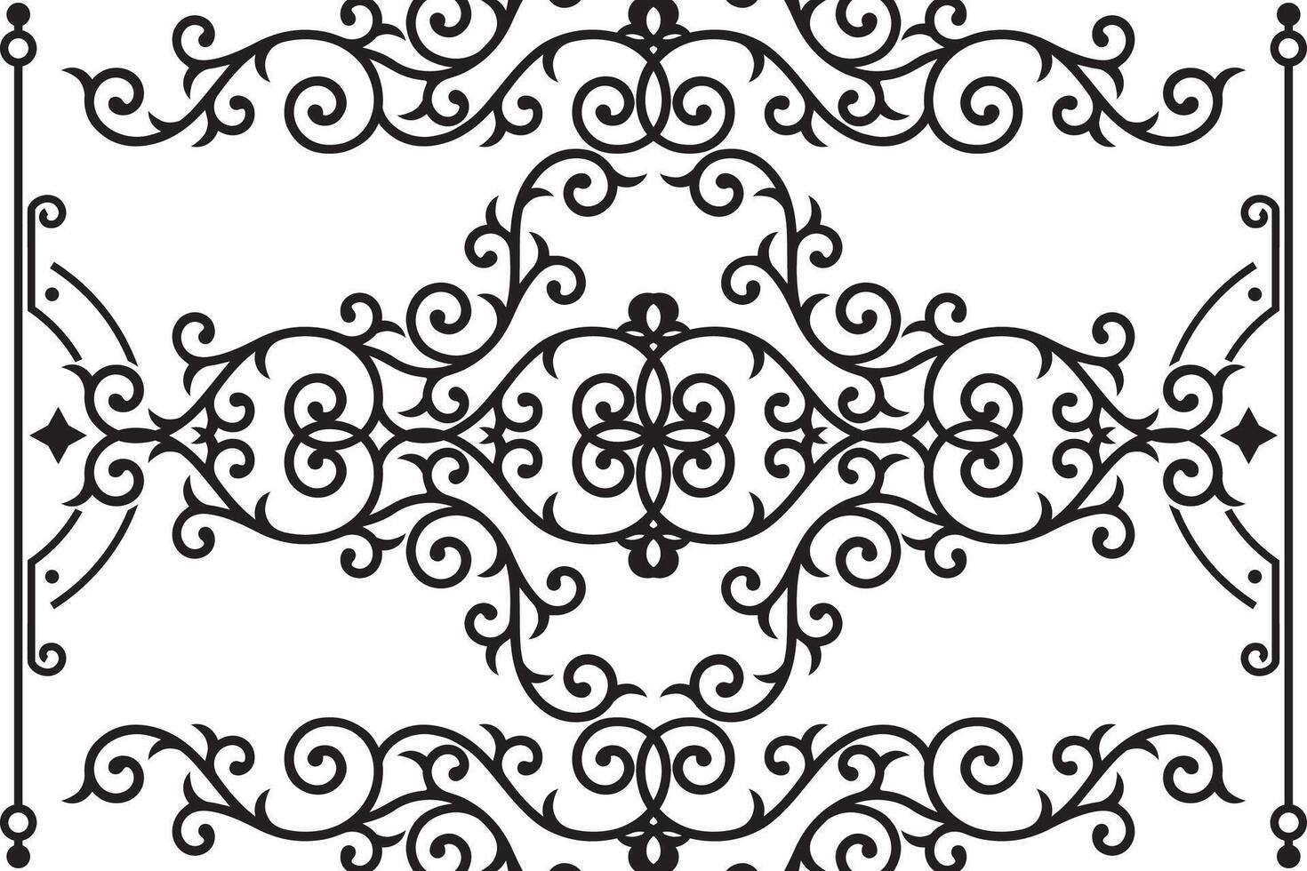 sketch illustration of classic ethnic traditional floral background pattern design. illustration. vector