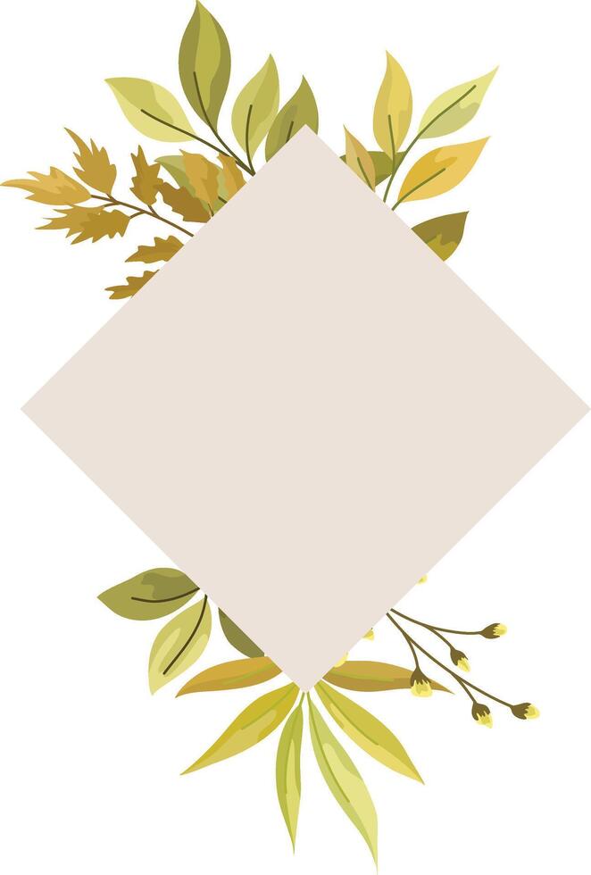 wedding frame with leaves, leaf frame, wedding frame, leaves vector