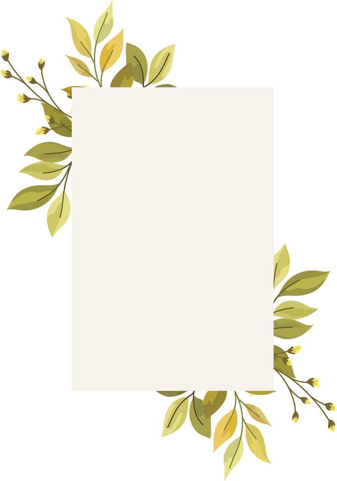 wedding frame with leaves, leaf frame, wedding frame, leaves vector