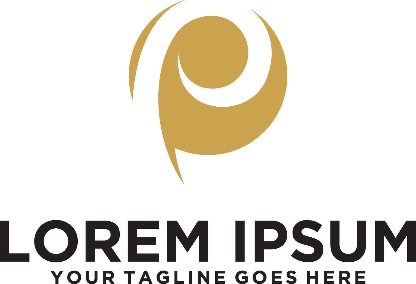 Letter P Circle logo idea vector