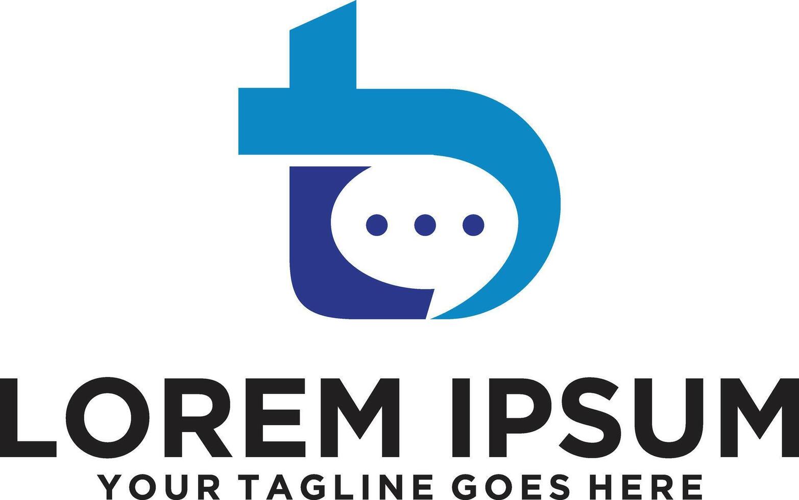 Chat with tb letter logo vector