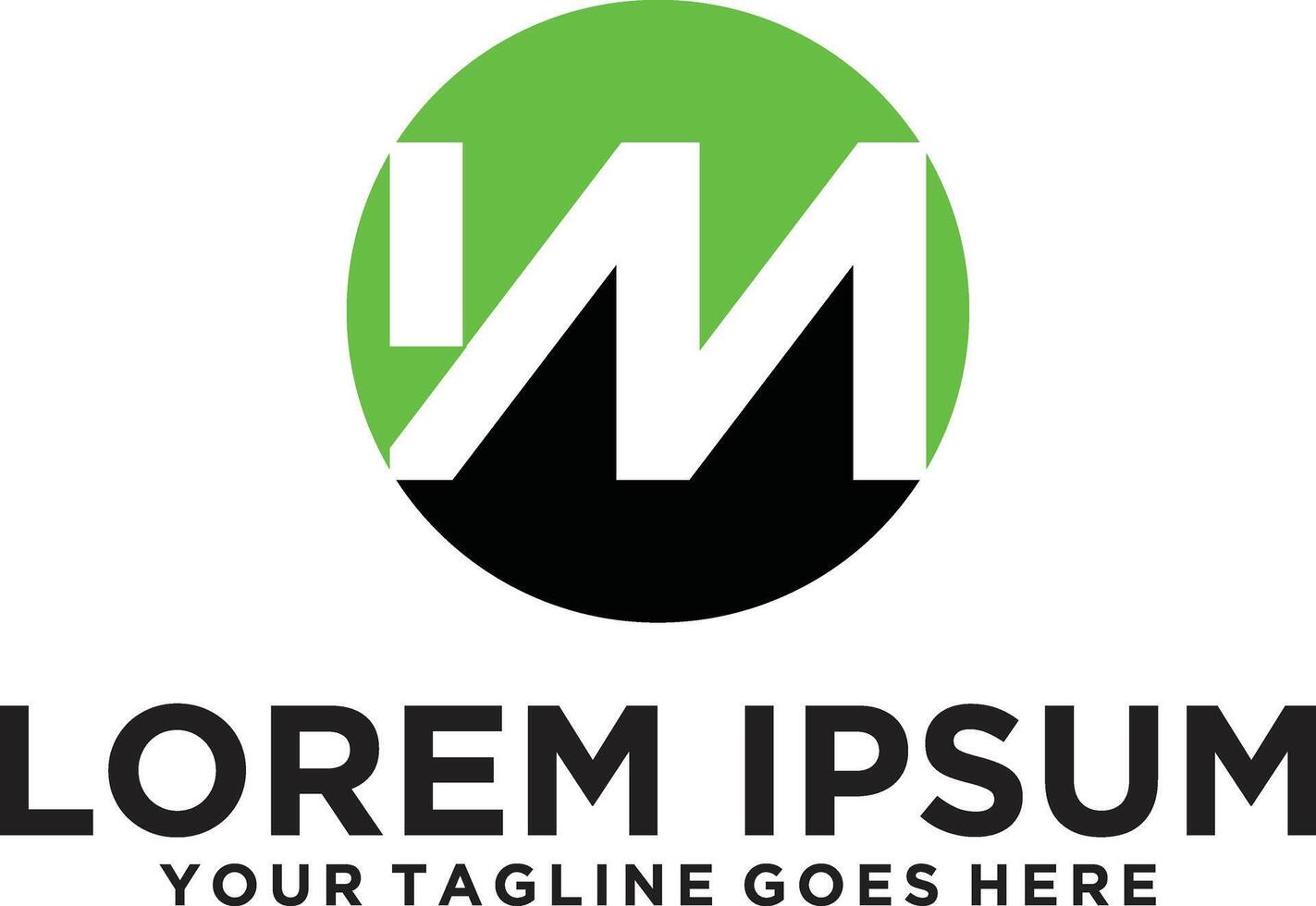 Initial IM letter logo design vector