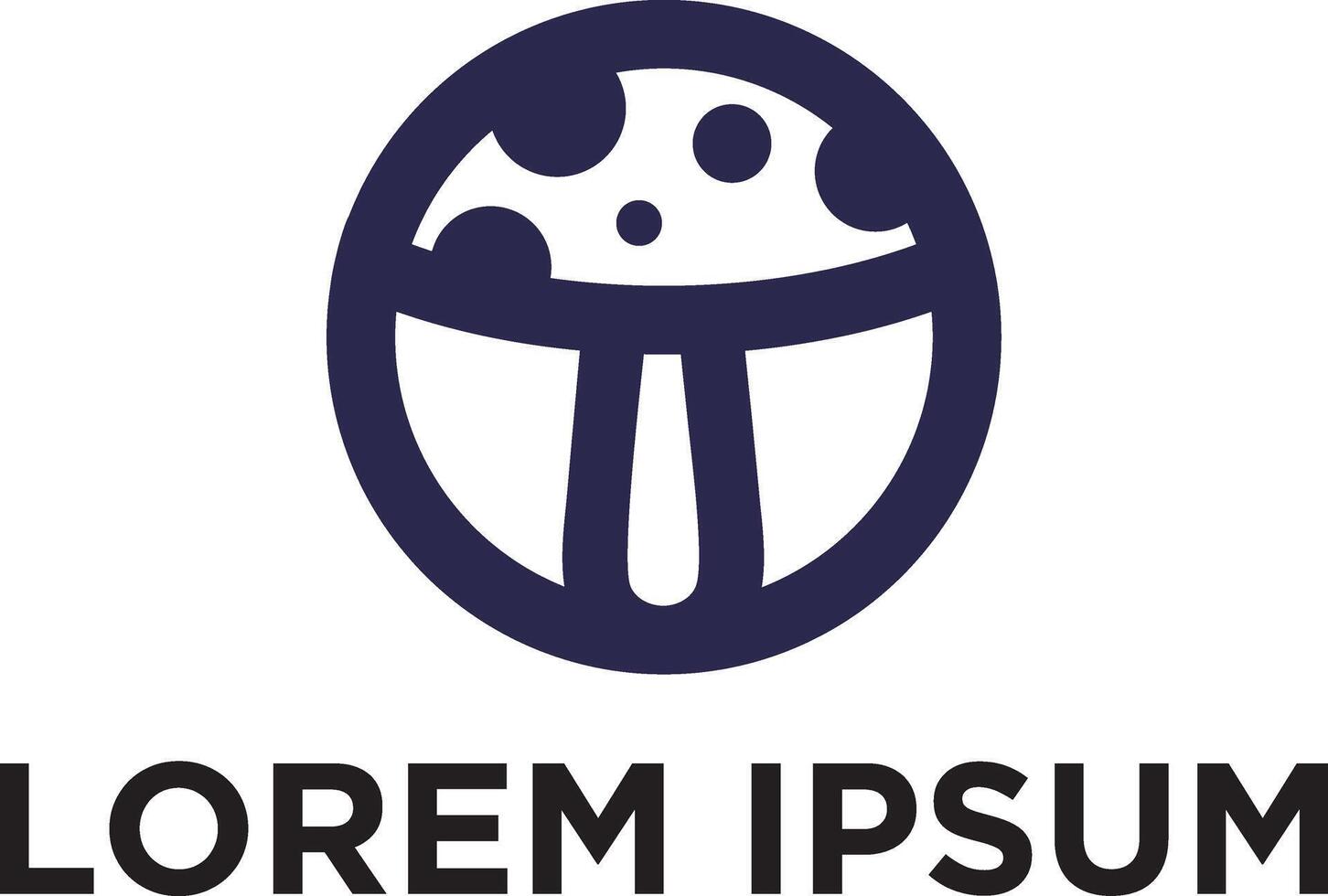 Mushroom Organic Farm logo idea vector