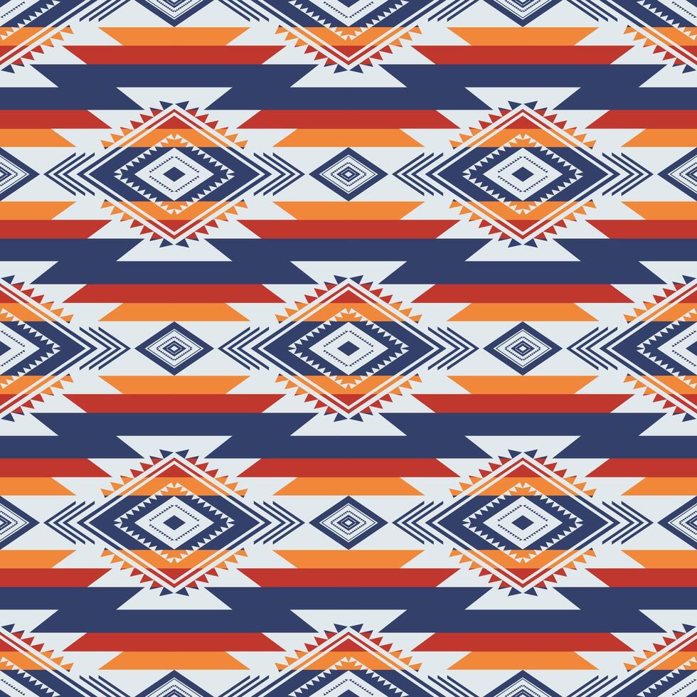 Colorful southwest stripes pattern. Native American southwestern geometric stripes seamless pattern. Ethnic southwest pattern use for fabric, textile, home decoration element, upholstery, etc. vector