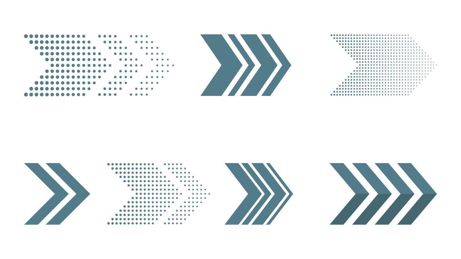 different arrows set vector