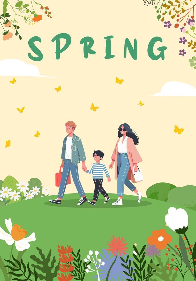 illustration of the spring season. vector