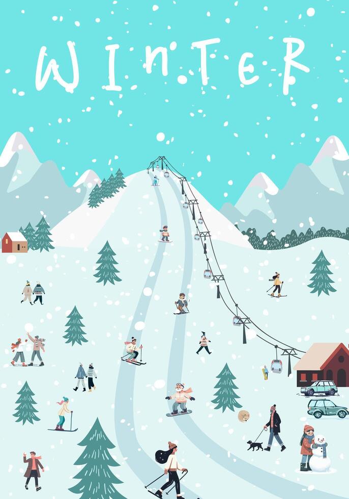 illustration of the winter season. vector