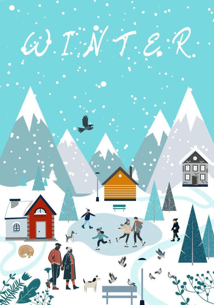 ilustración de el invierno estación. vector