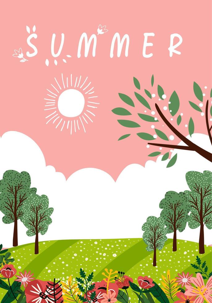 illustration of the summer season. vector