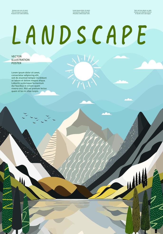 Nature and landscape. illustration. vector