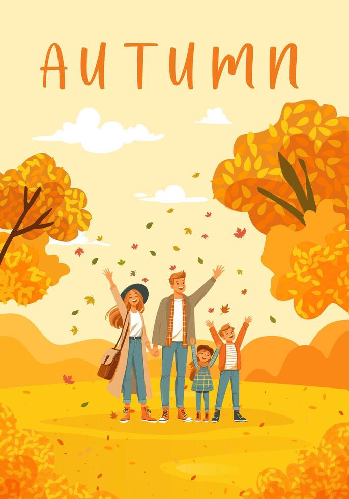 illustration of the autumn season. vector