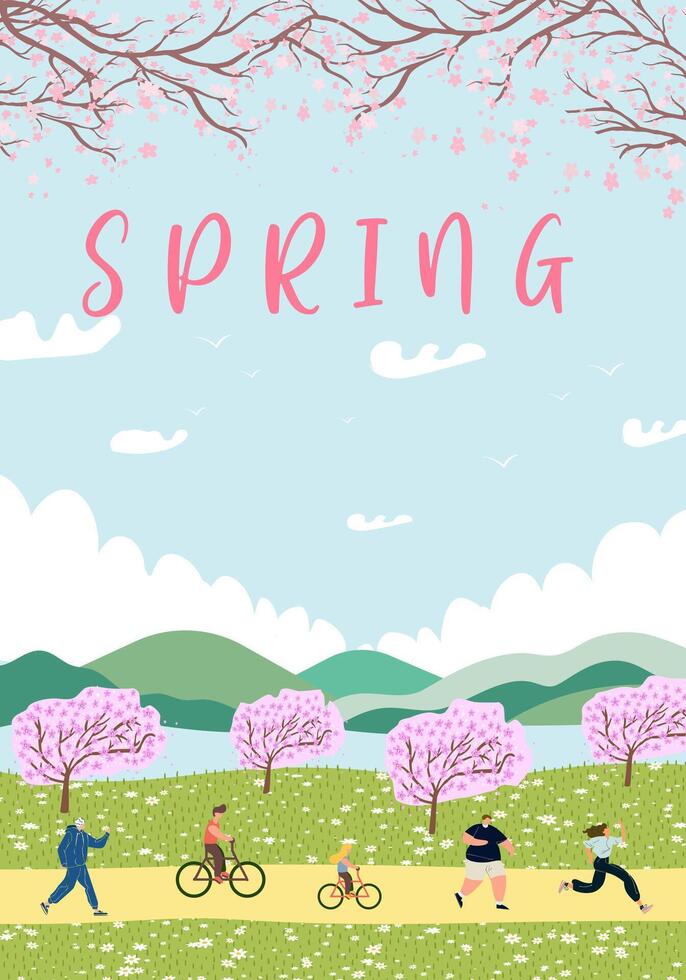 illustration of the spring season. vector