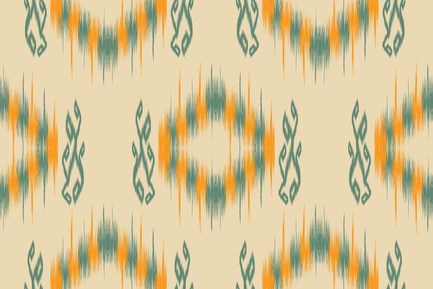 fabric ikat seamless pattern geometric ethnic traditional embroidery style.Design for background,carpet,mat,sarong,clothing, illustration. vector
