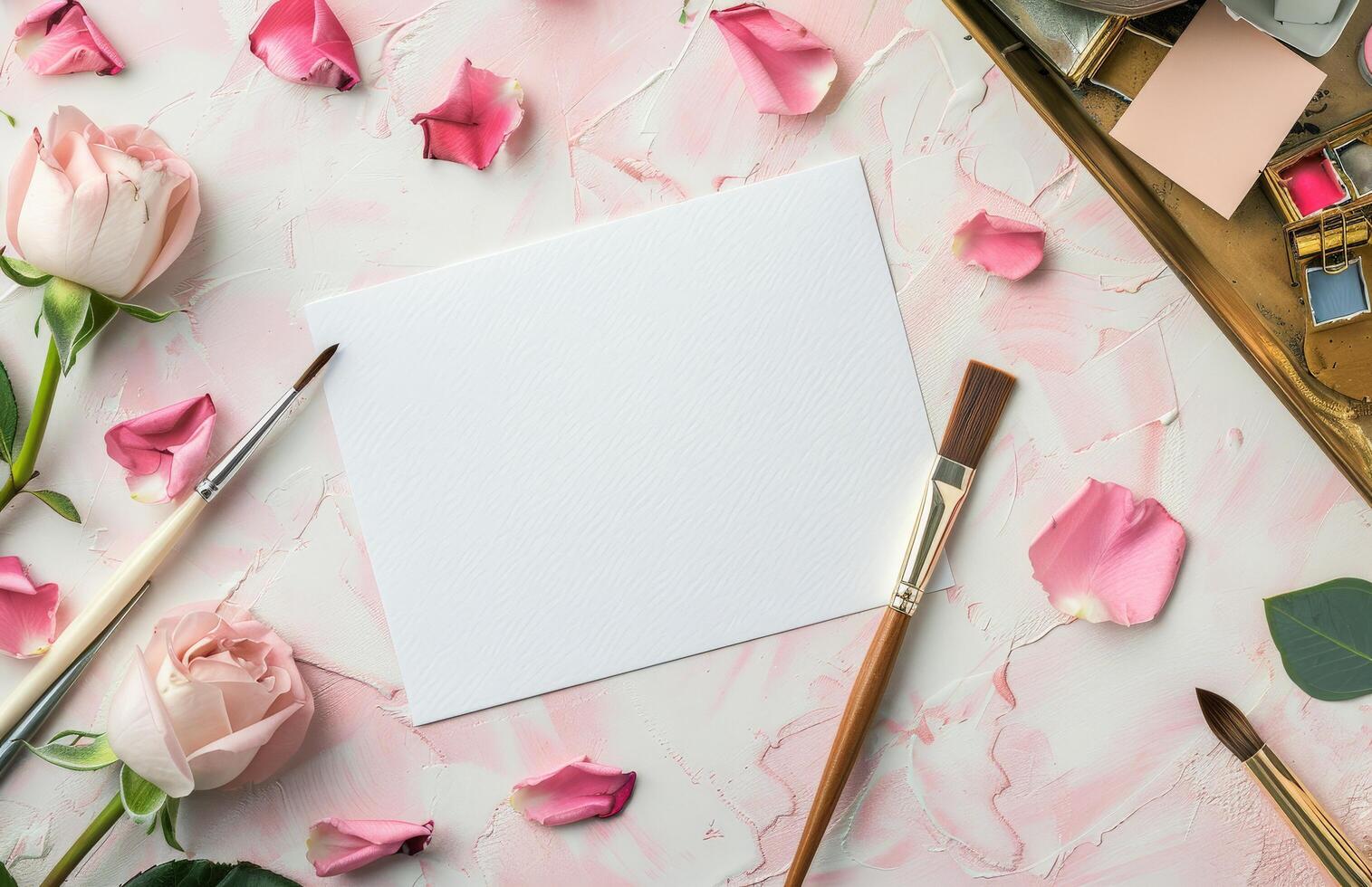 White Sheet of Paper on Table photo