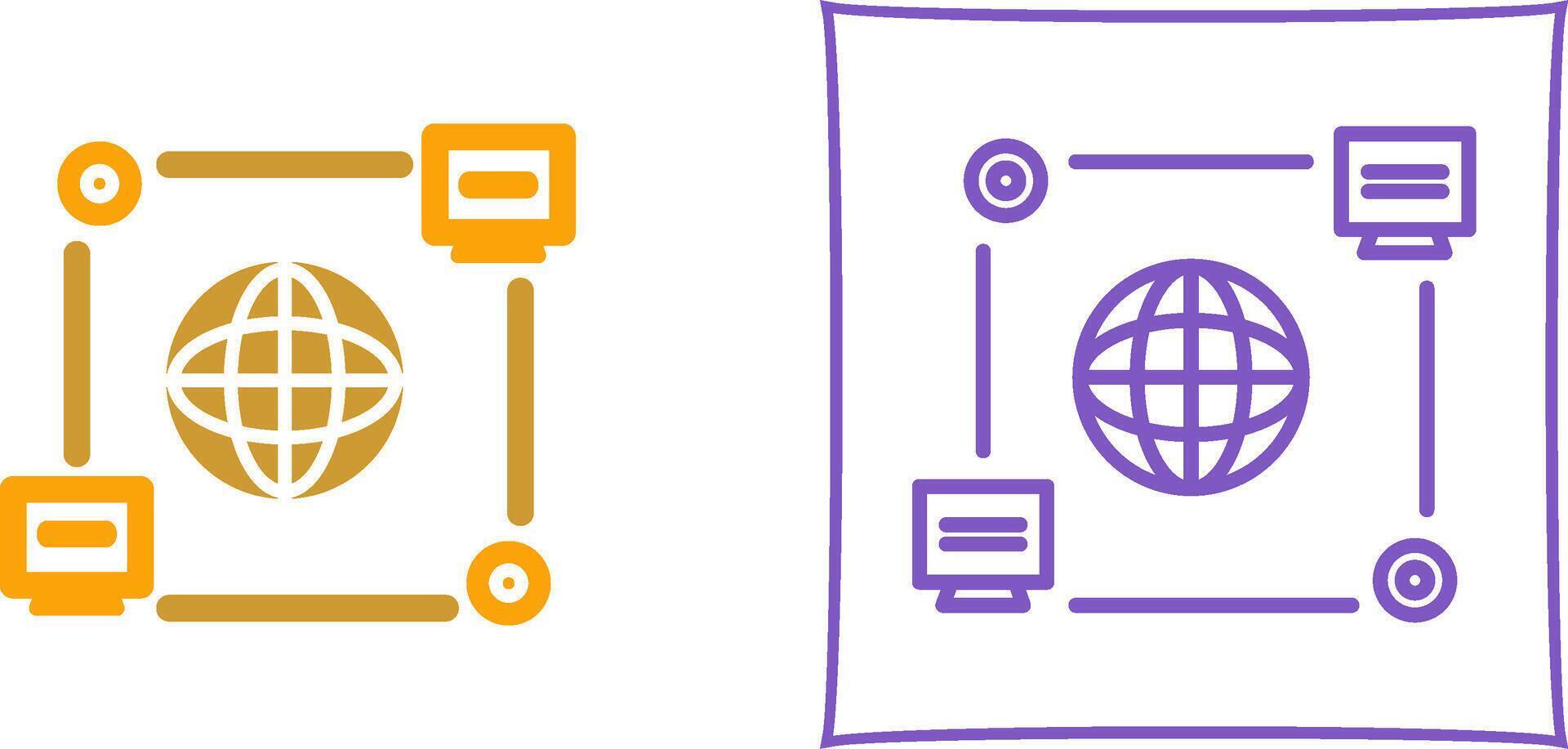 Computer Connection Icon Design vector