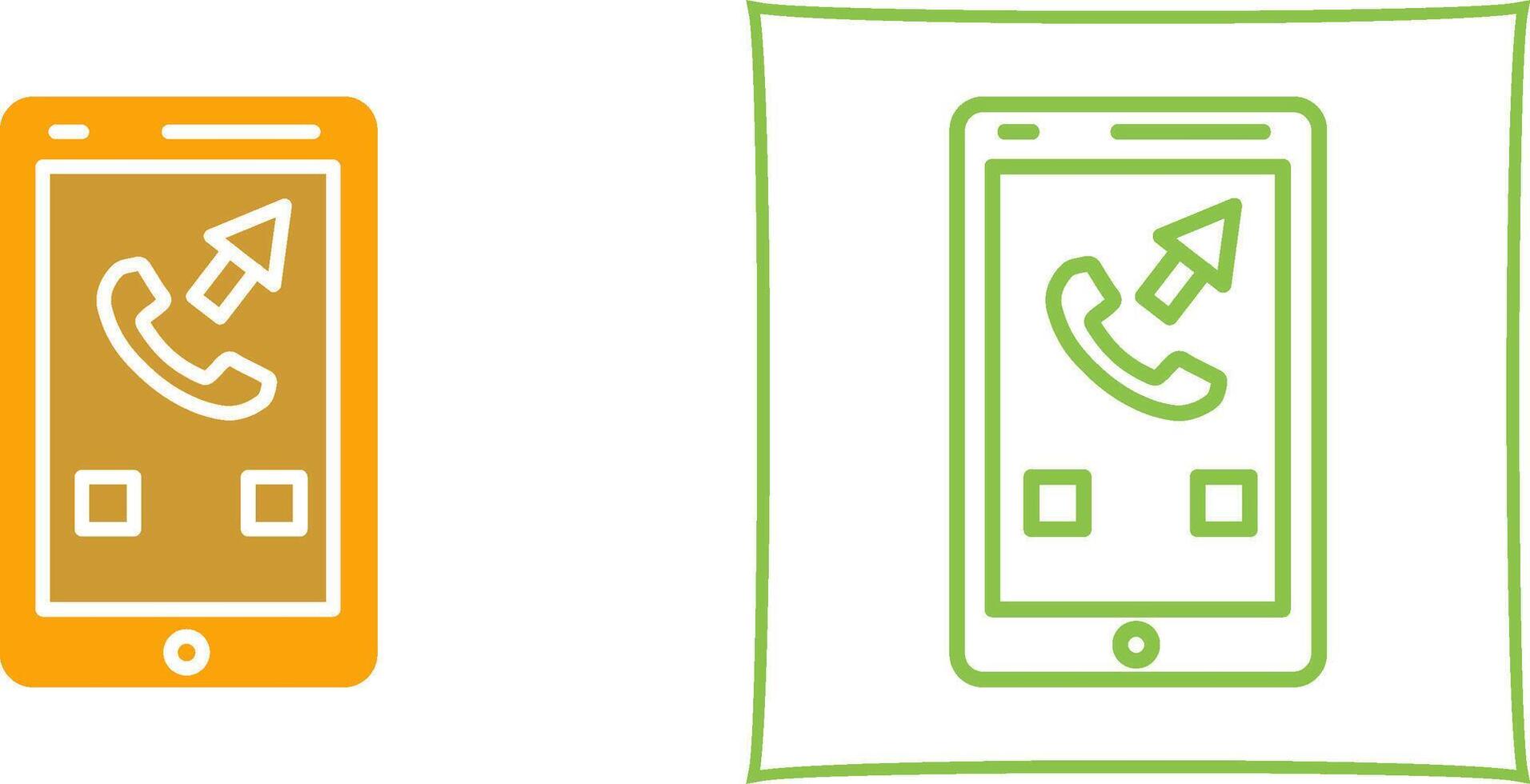 Outgoing Call Icon Design vector