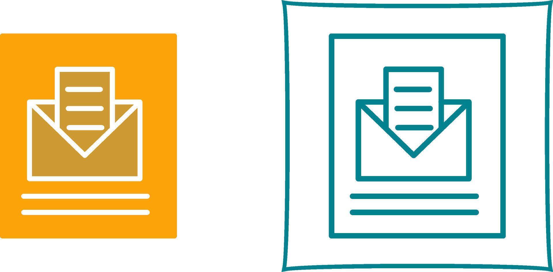 Mail Open Icon Design vector