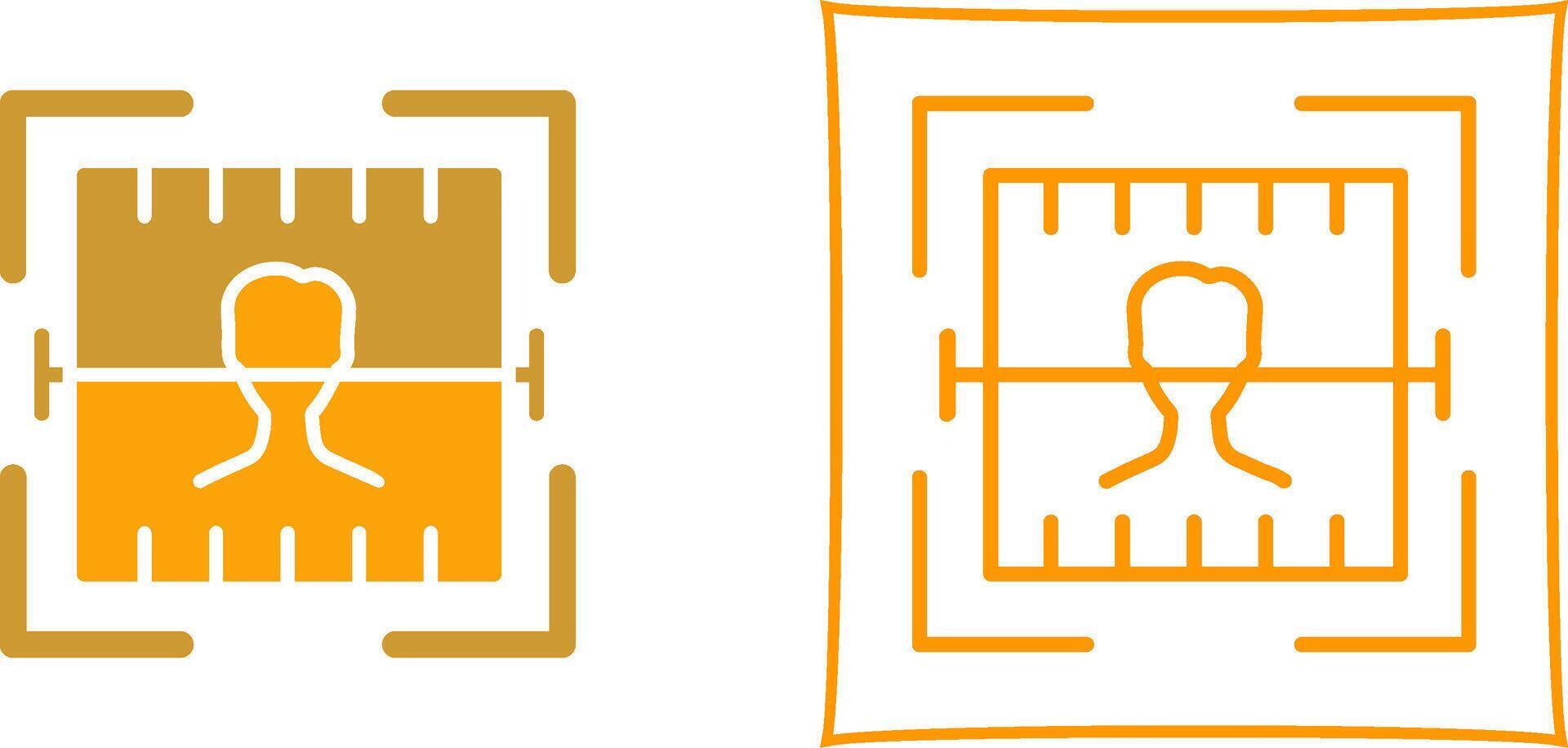 Face Scan Icon Design vector