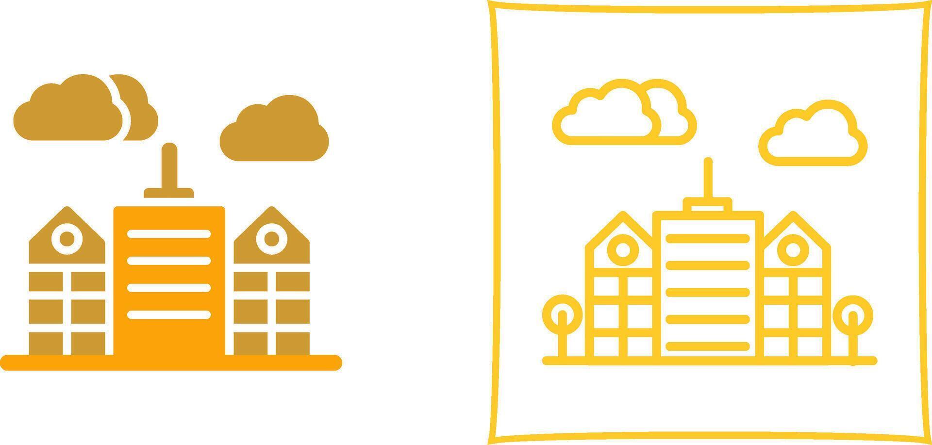 Building Icon Design vector