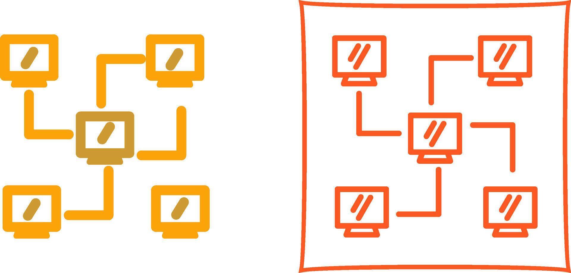 Network Icon Design vector