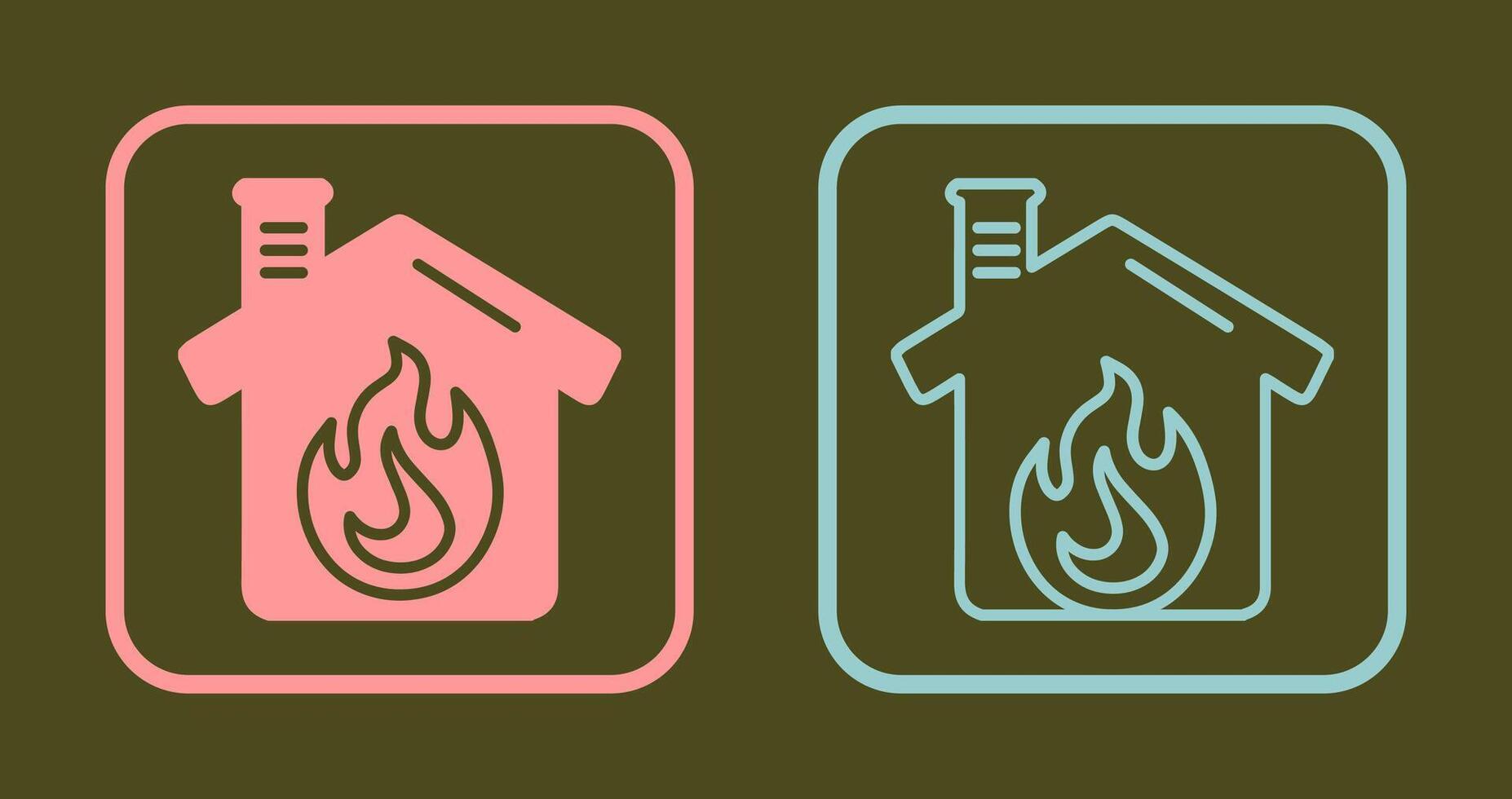 Housefire Icon Design vector