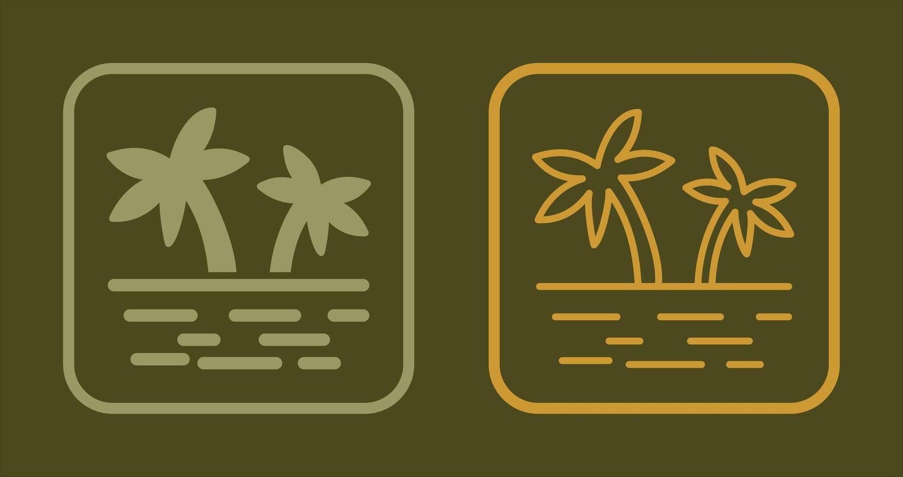Island Icon Design vector