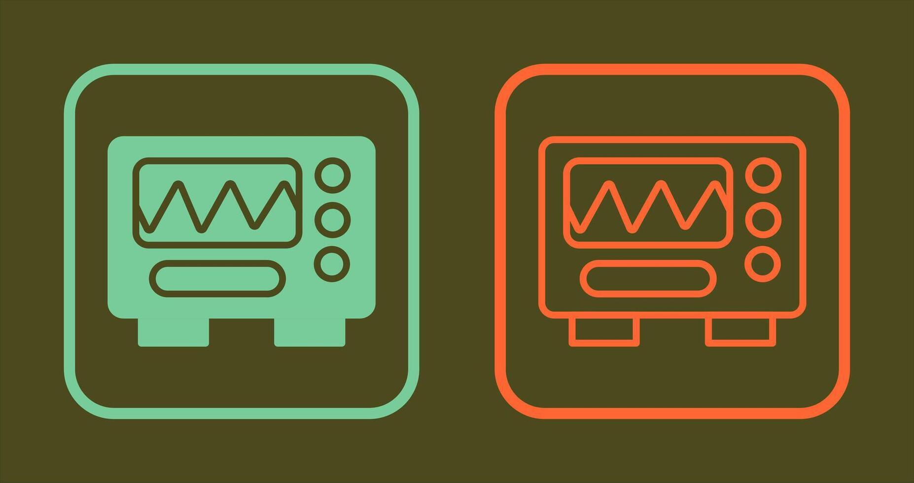 Oscilloscope Icon Design vector