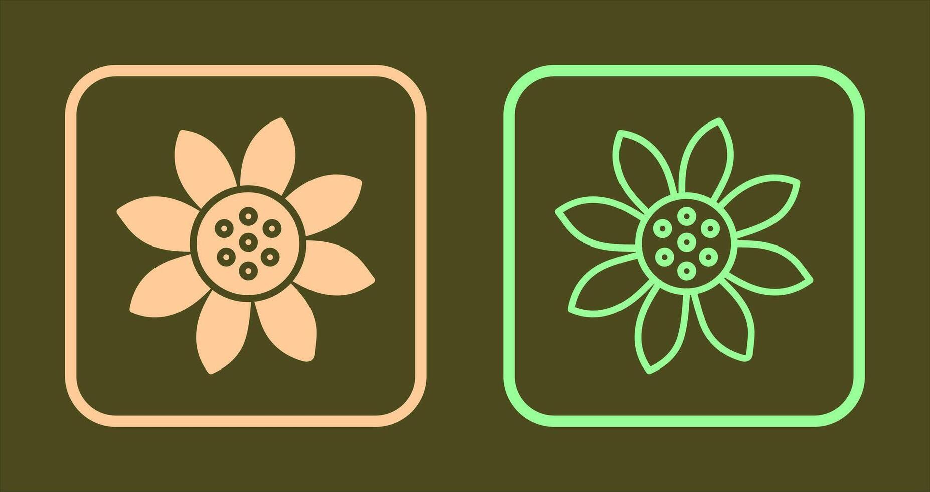 Sunflower Icon Design vector