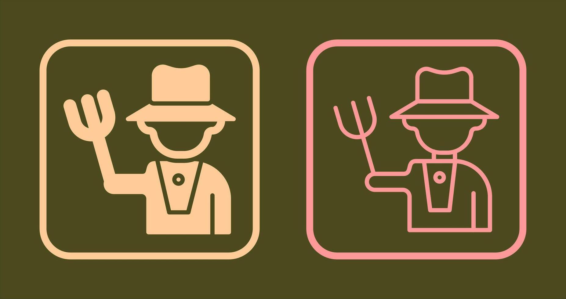 Farmer Icon Design vector
