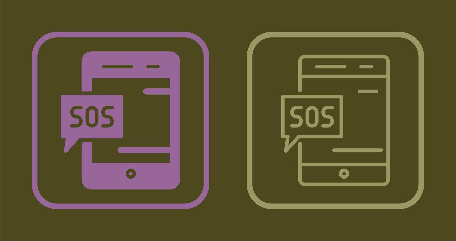 SOS Icon Design vector