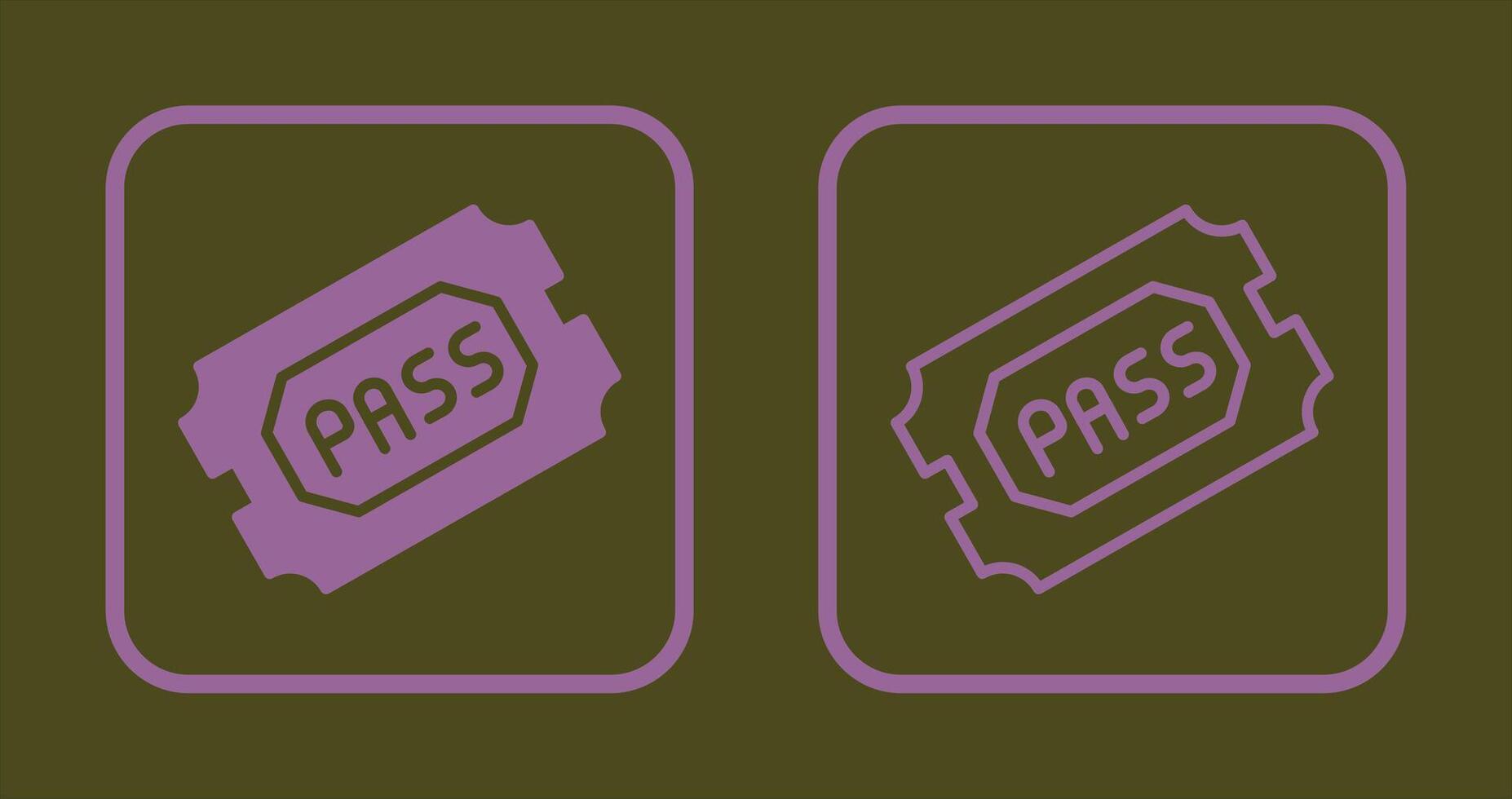 Passes Icon Design vector