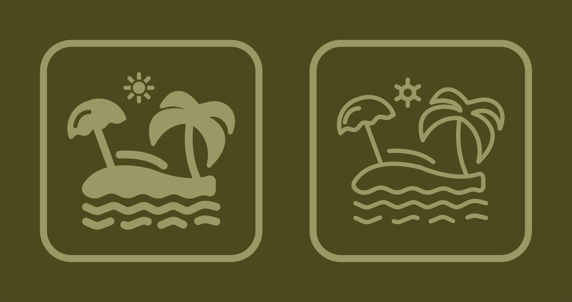 Beach Icon Design vector