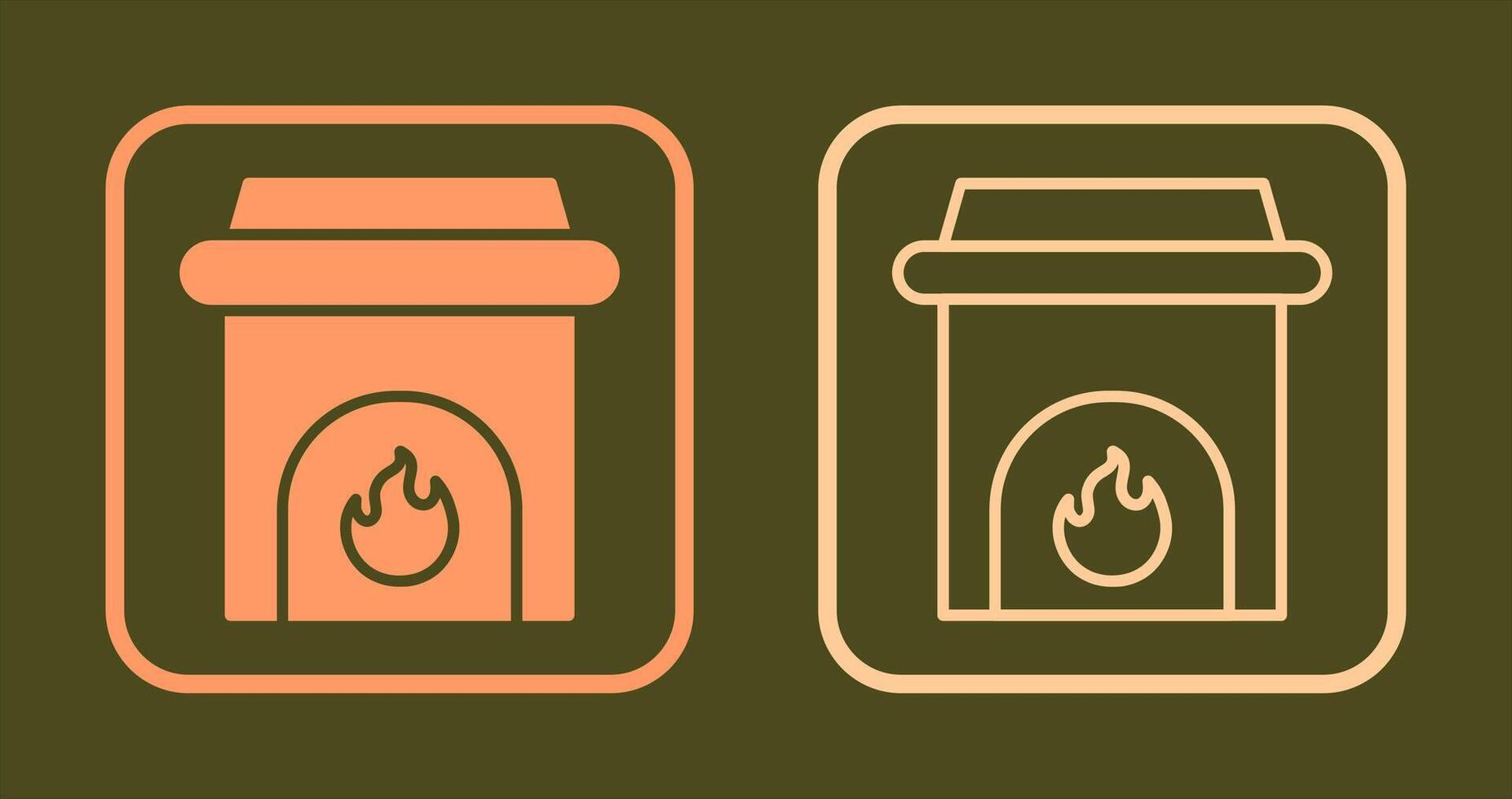 Fireplace Icon Design vector