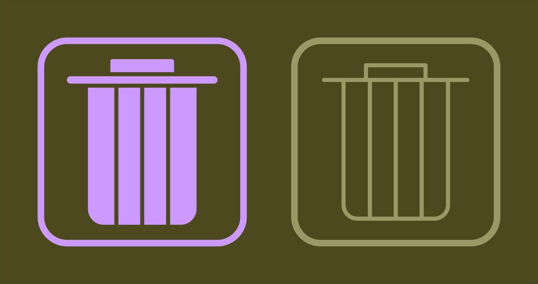 Dustbin Icon Design vector