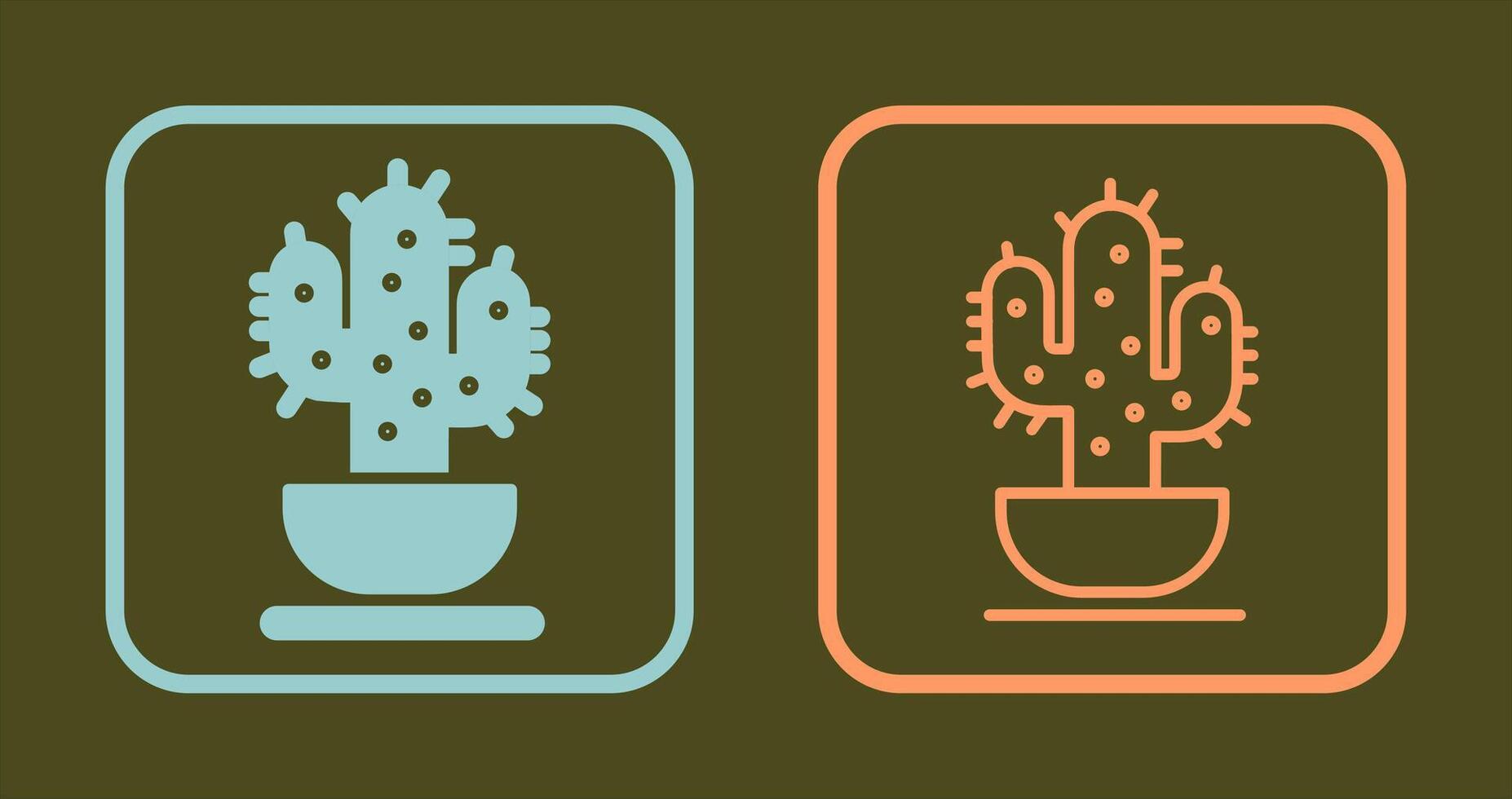 diseño de icono de cactus vector