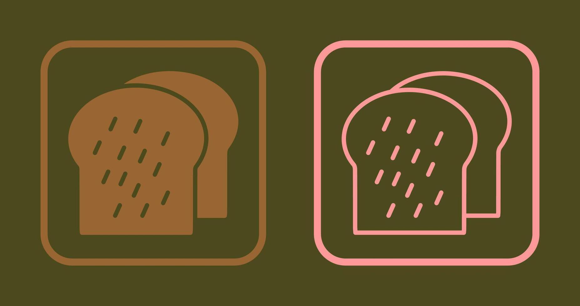 Toast Icon Design vector