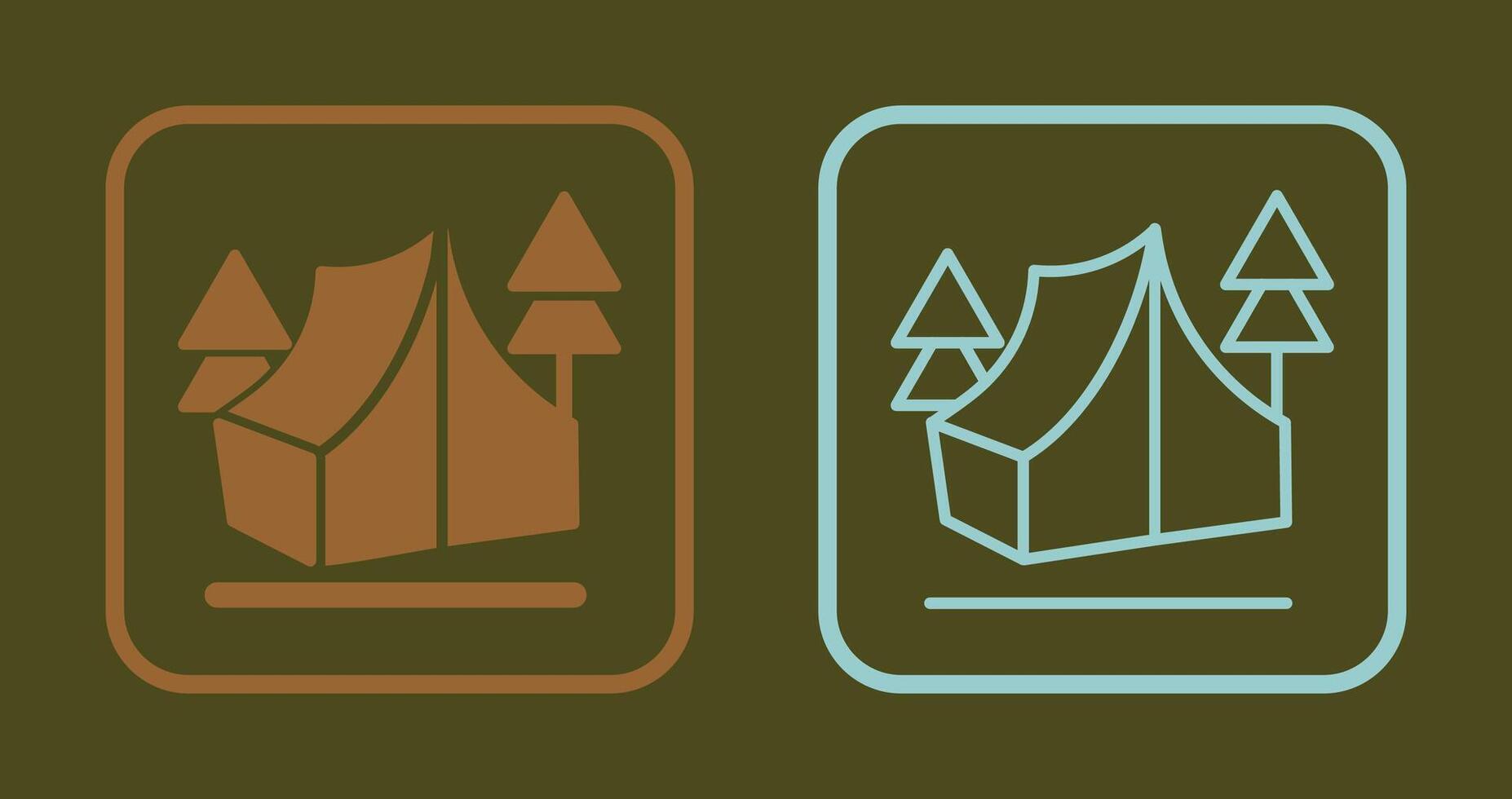 acampar icono diseño vector