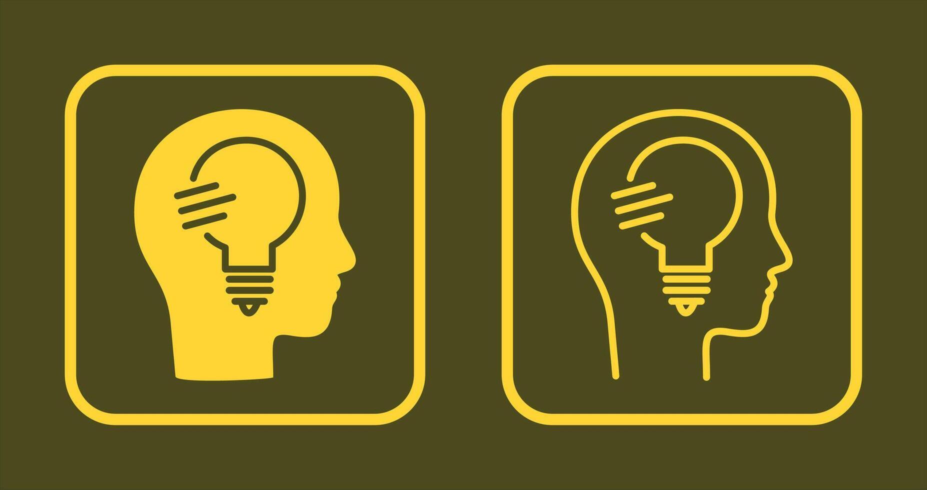 Thinking Icon Design vector