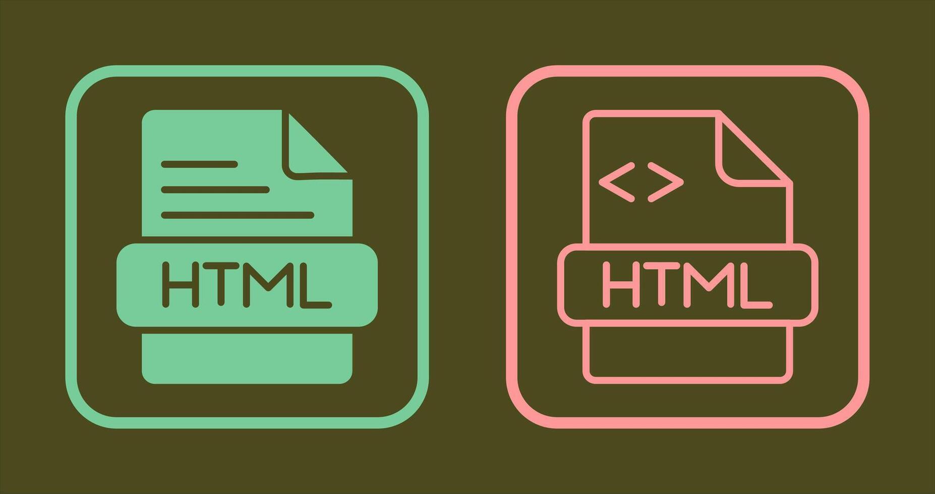 HTML Icon Design vector
