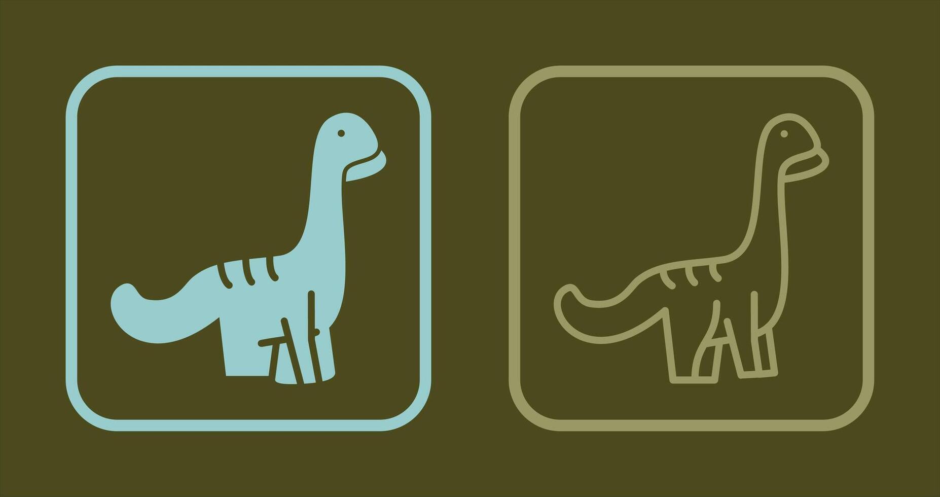 Dinosaur Icon Design vector