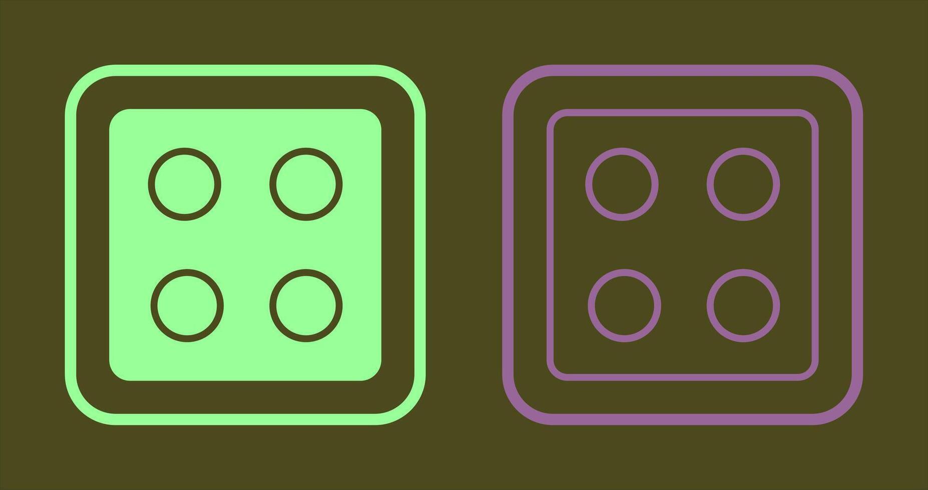 Dice Icon Design vector