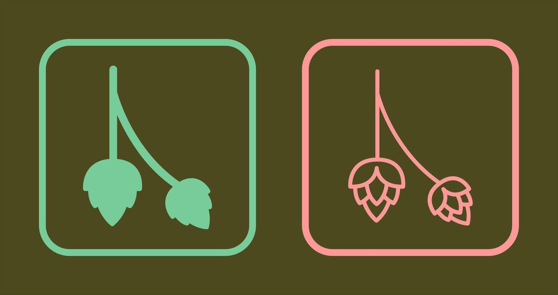 Hops Icon Design vector