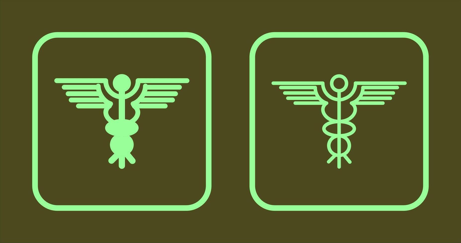 caduceo icono diseño vector