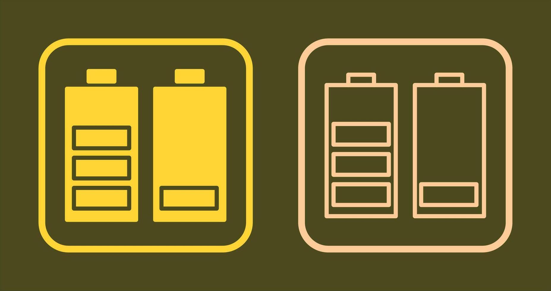 Batteries Icon Design vector