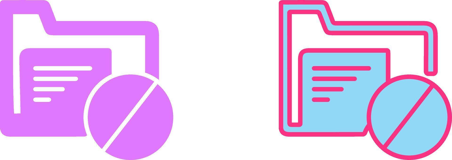 Restrict Icon Design vector