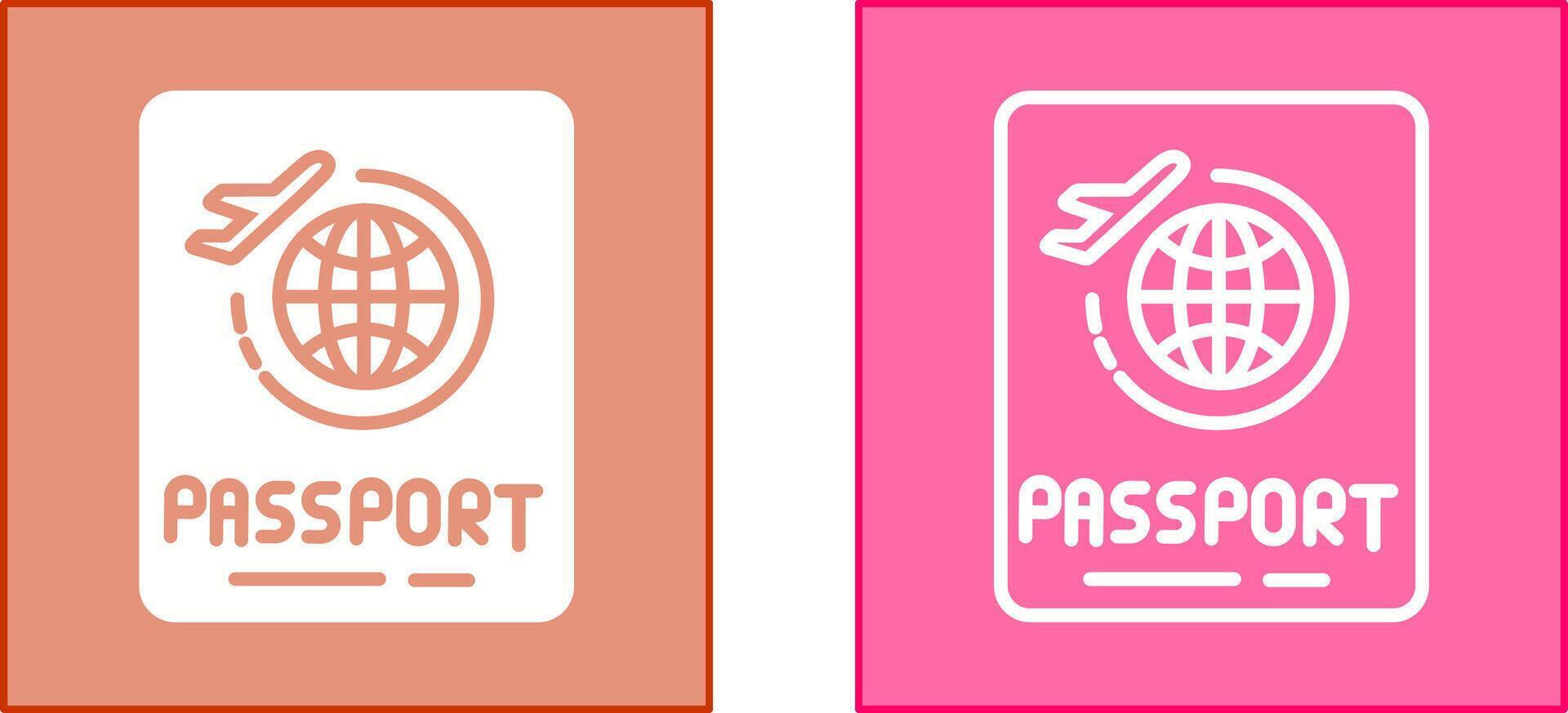 diseño de icono de pasaporte vector