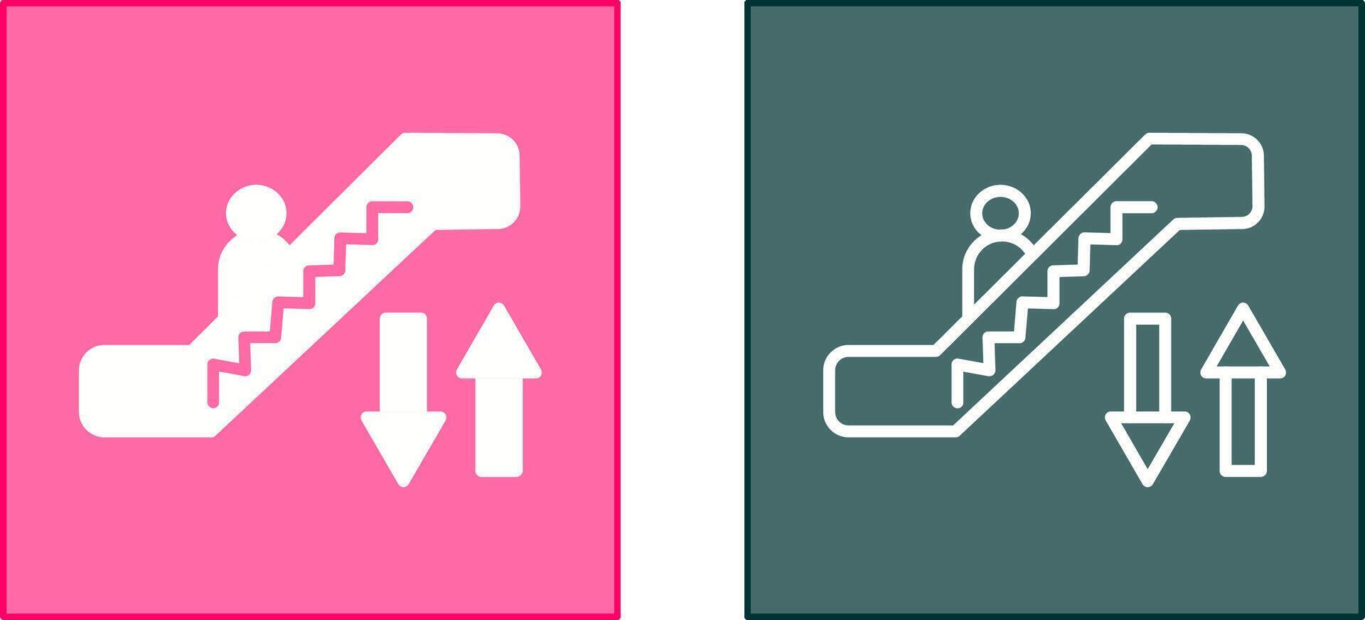 Escalator Icon Design vector