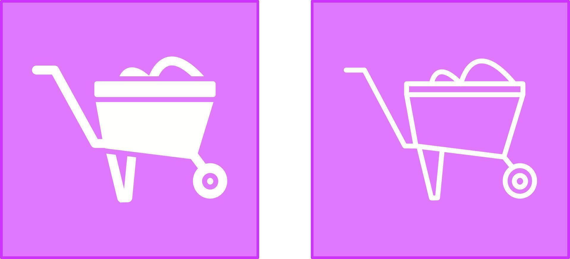 Wheelbarrow Icon Design vector