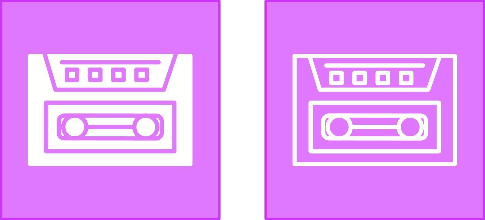 Cassette Icon Design vector