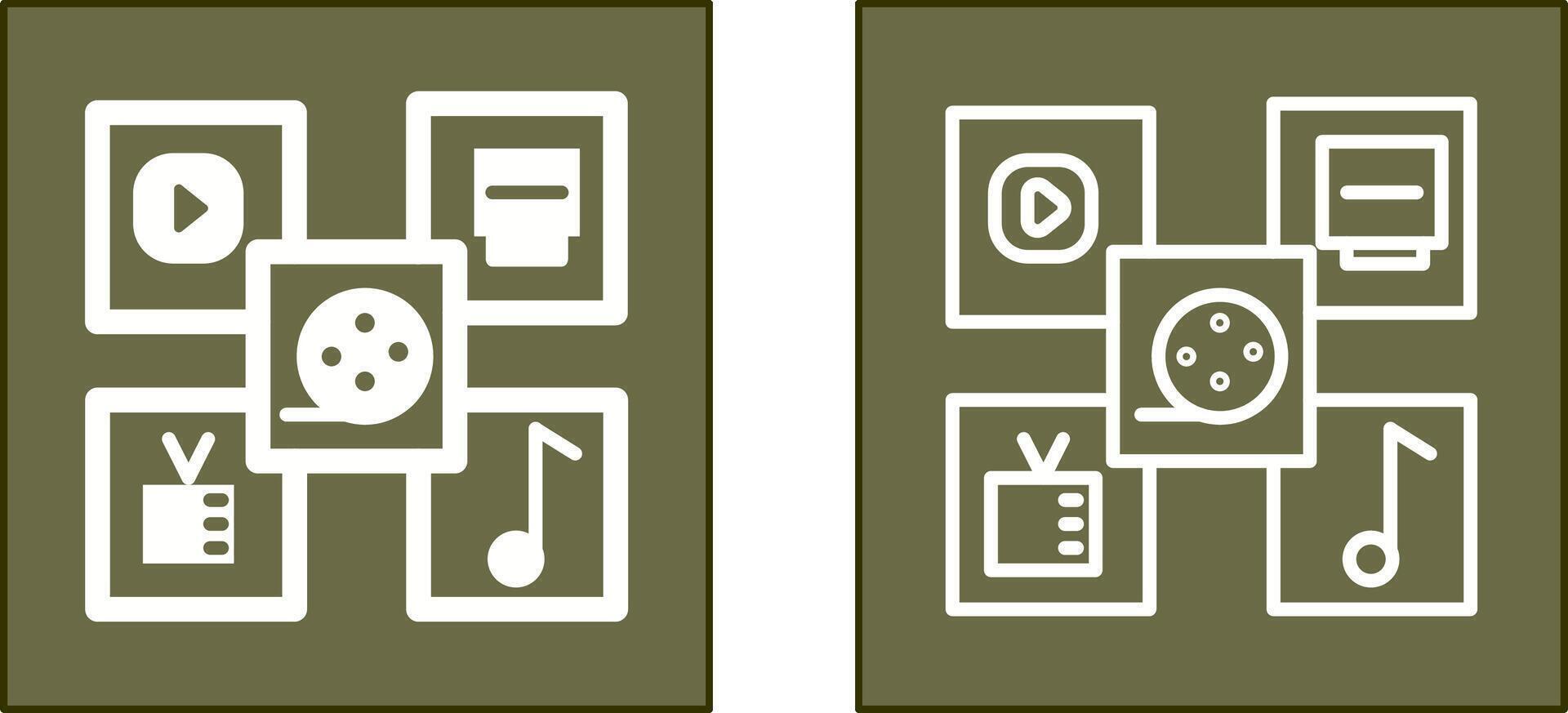 Multimedia Icon Design vector